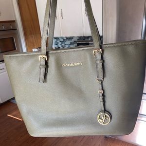 Green Michael Kors Purse